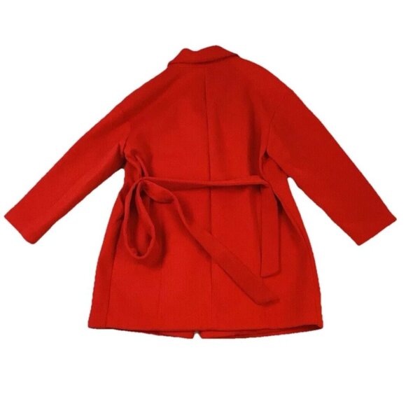 Elizabeth And James One Button Trench Winter Coat Size XL Red - Picture 2 of 11